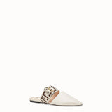 WOMEN'S FENDI SLINGBACKS White leather sabot