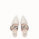WOMEN'S FENDI SLINGBACKS White leather sabot