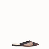 WOMEN'S FENDI SABOTS Brown mesh sabots