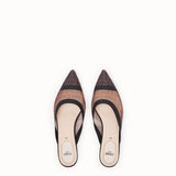 WOMEN'S FENDI SABOTS Brown mesh sabots