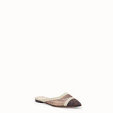 WOMEN'S FENDI SABOTS Brown mesh sabots
