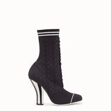 WOMEN'S FENDI Boots in black and white fabric