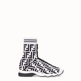 WOMEN'S FENDI Multicolor fabric sneaker boots