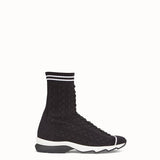 WOMEN'S FENDI SNEAKERS Sneakers in black and white fabric