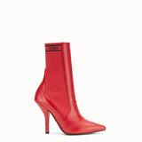 WOMEN'S FENDI ANKLE BOOTS Bootie in red leather