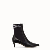 WOMEN'S FENDI Black leather ankle boots