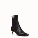 WOMEN'S FENDI Black leather ankle boots