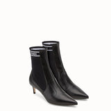 WOMEN'S FENDI Black leather ankle boots