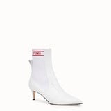 WOMEN'S FENDI White leather boots