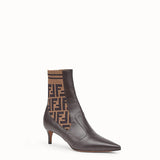 WOMEN'S FENDI Brown leather booties