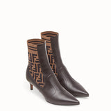 WOMEN'S FENDI Brown leather booties