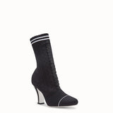 WOMEN'S FENDI Black fabric ankle boots