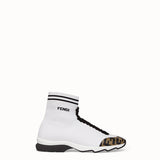WOMEN'S FENDI White fabric sneakers