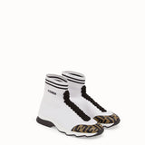 WOMEN'S FENDI White fabric sneakers