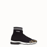 WOMEN'S FENDI Black fabric sneakers