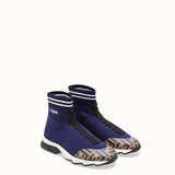 WOMEN'S FENDI Blue fabric sneakers