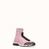WOMEN'S FENDI Pink fabric sneakers