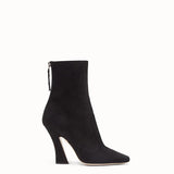 WOMEN'S FENDI ANKLE BOOTS Black nubuck booties