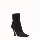 WOMEN'S FENDI ANKLE BOOTS Black nubuck booties