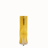 WOMEN'S FENDI ANKLE BOOTS Yellow nubuck booties