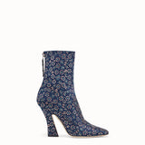 WOMEN'S FENDI ANKLE BOOTS Multicolor fabric booties