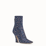 WOMEN'S FENDI ANKLE BOOTS Multicolor fabric booties