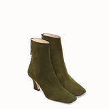 WOMEN'S FENDI ANKLE BOOTS Booties in green nubuck leather