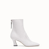 WOMEN'S FENDI ANKLE BOOTS White nappa leather booties