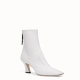 WOMEN'S FENDI ANKLE BOOTS White nappa leather booties
