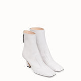 WOMEN'S FENDI ANKLE BOOTS White nappa leather booties