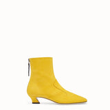 WOMEN'S FENDI ANKLE BOOTS Yellow nubuck booties