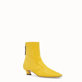WOMEN'S FENDI ANKLE BOOTS Yellow nubuck booties