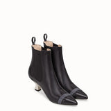 WOMEN'S FENDI ANKLE BOOTS Booties in black leather