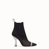 WOMEN'S FENDI ANKLE BOOTS Black mesh booties