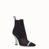 WOMEN'S FENDI ANKLE BOOTS Black mesh booties