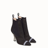 WOMEN'S FENDI ANKLE BOOTS Black mesh booties