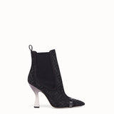 WOMEN'S FENDI ANKLE BOOTS Colibrì in black mesh
