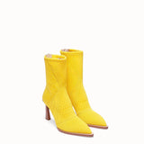 WOMEN'S FENDI High-tech yellow jacquard ankle boots