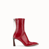 WOMEN'S FENDI Glossy red neoprene ankle boots