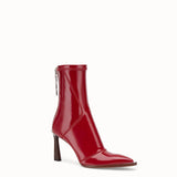 WOMEN'S FENDI Glossy red neoprene ankle boots