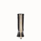 WOMEN'S FENDI Glossy black neoprene ankle boots