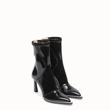 WOMEN'S FENDI Glossy black neoprene ankle boots