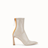 WOMEN'S FENDI Glossy gray neoprene ankle boots