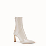 WOMEN'S FENDI Glossy gray neoprene ankle boots