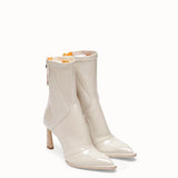 WOMEN'S FENDI Glossy gray neoprene ankle boots