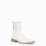 WOMEN'S FENDI Glossy white neoprene low ankle boots