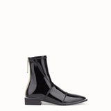 WOMEN'S FENDI Glossy black neoprene low ankle boots