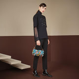WOMEN'S FENDI Glossy black neoprene low ankle boots