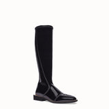 WOMEN'S FENDI Glossy black neoprene boots