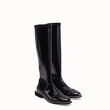 WOMEN'S FENDI Glossy black neoprene boots